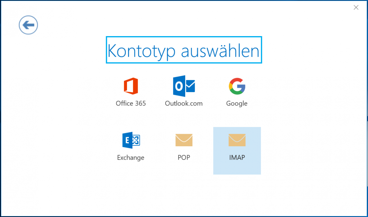Kontotyp auswählen