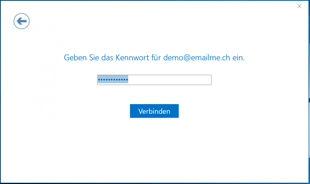 Passwort angeben