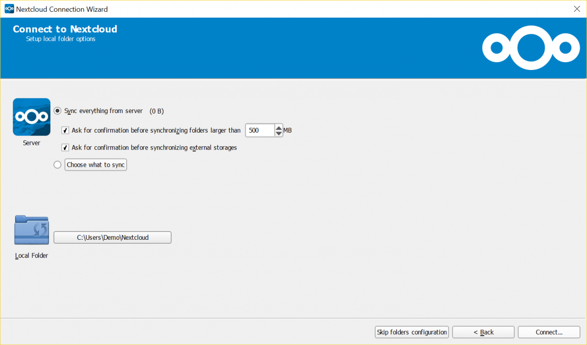 Nextcloud Sync folder