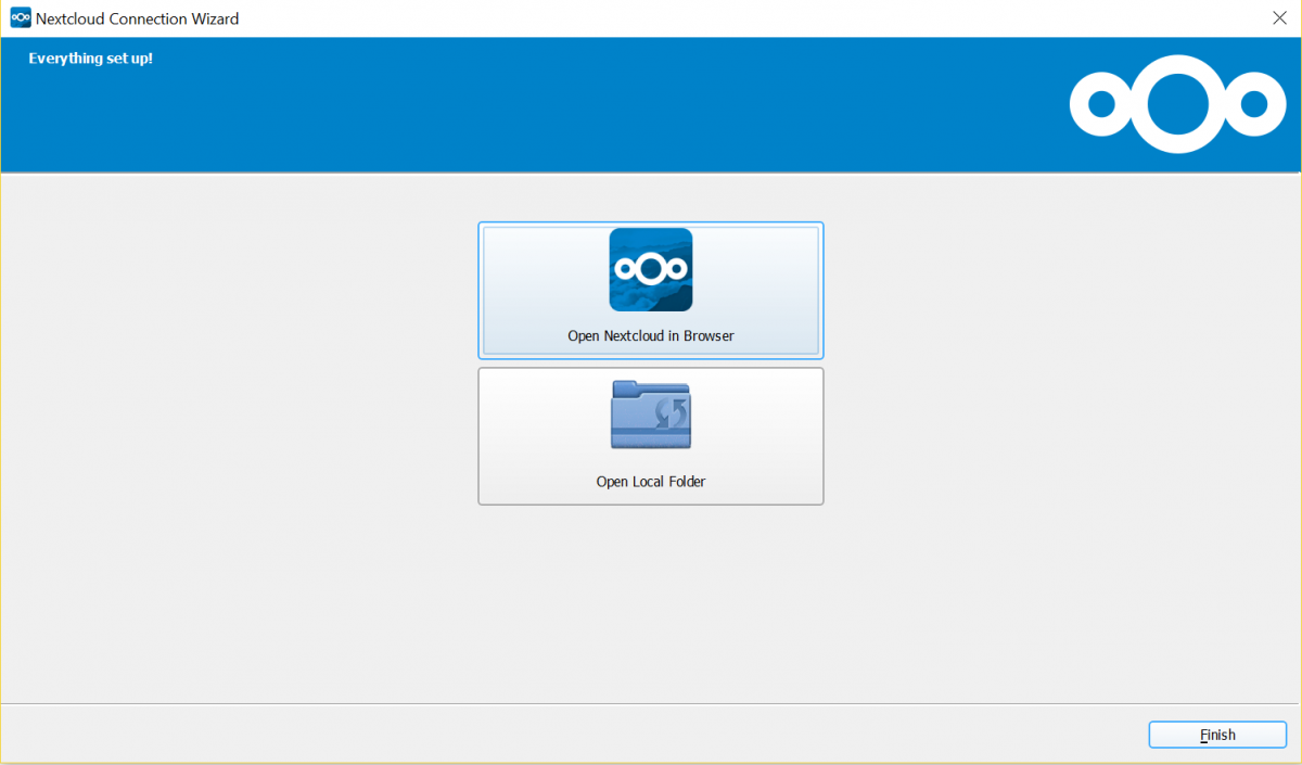 Nextcloud Setup Finished