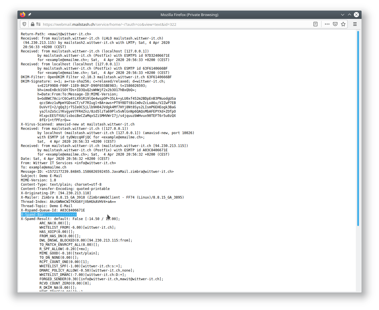 MailStash Mail Quellcode
